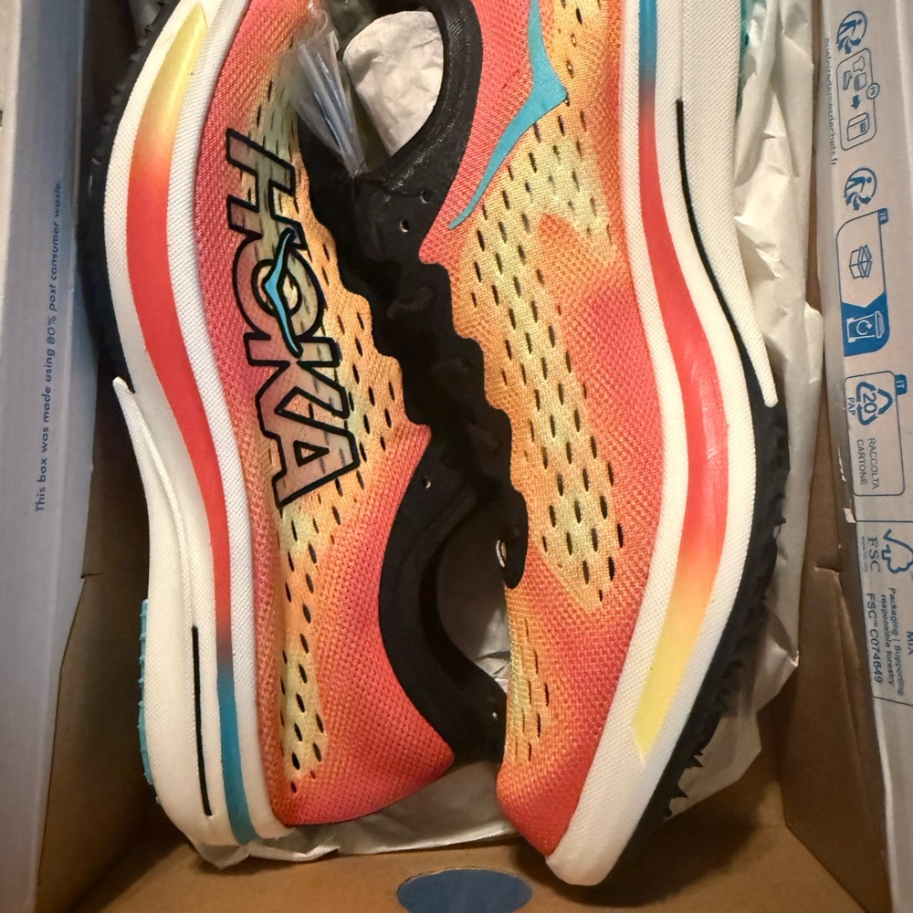 Hoka Orange and Black Running Shoes (Track)